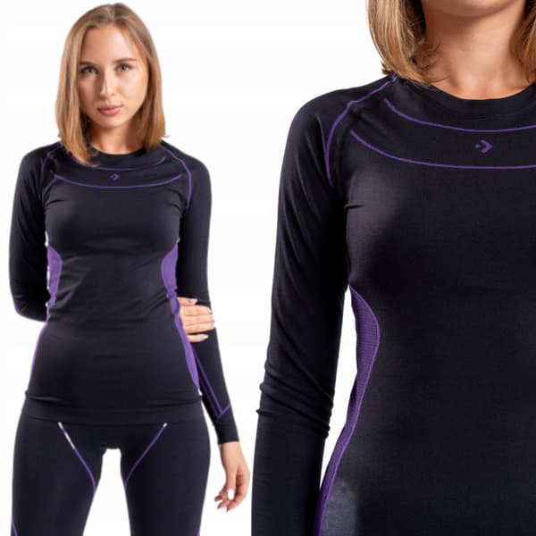 Dam Thermoactive Sweatshirt Varm för vintern Sömlös Underkläder Thermo MORAJ L