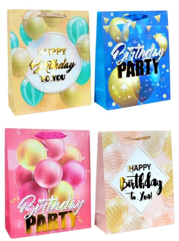 S fødselsdag 3D glitter gavepose