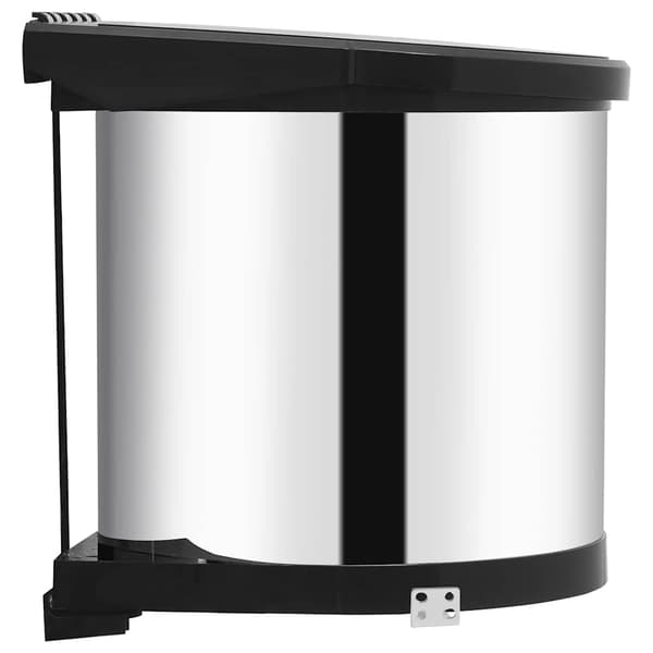 vidaXL indbygget affaldsspand, rustfrit stål, 8 l