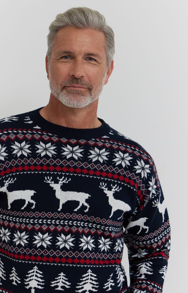 Bomuldssweater med print XS