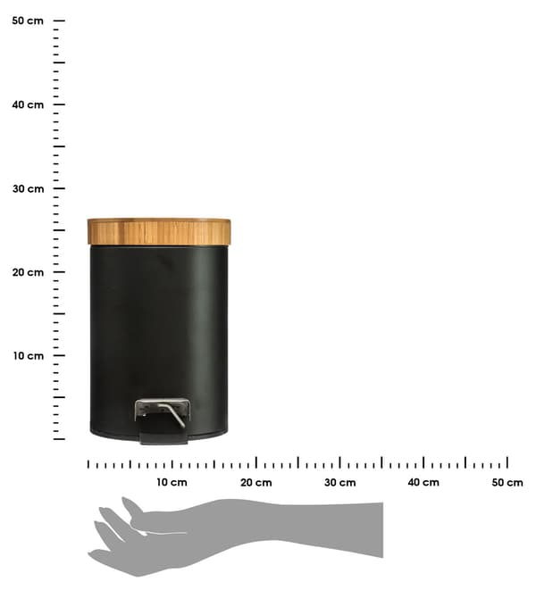 Natureo papperskorg svart 3 l