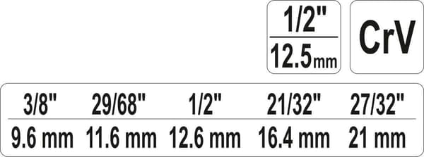 Stiftnyckel 1/2"" YT-03317 YATO