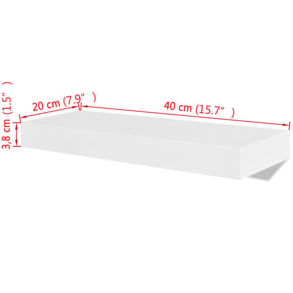Bog-/DVD-hylder, 2 stk., hvide, MDF