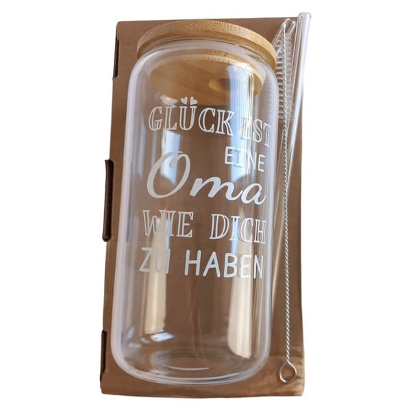 Juomalasi kannella ja pillillä 500ml