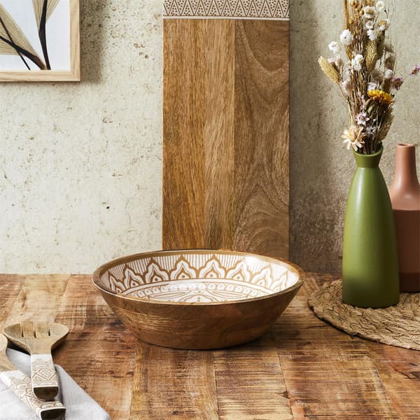 Marrakesh puinen kulho beige 28 cm