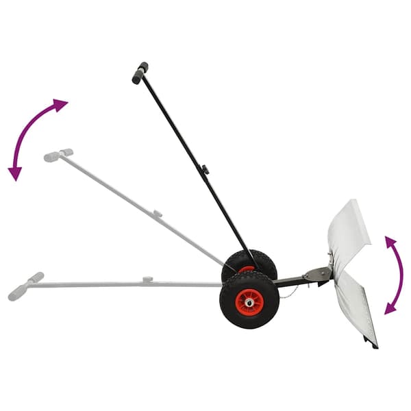 vidaXL Snöskyffel med hjul