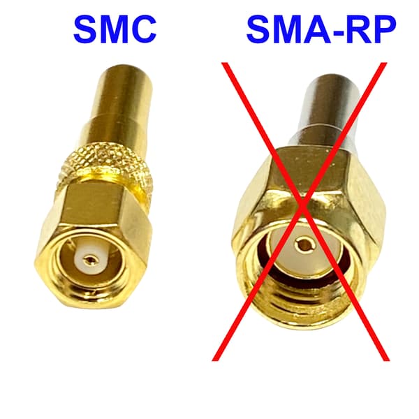 SMC-fatningstik til RG174-kabel
