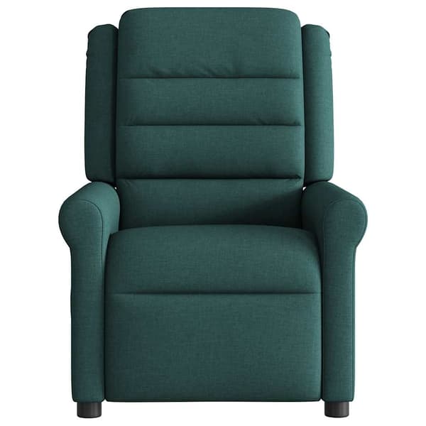 vidaXL Elektrisk massagefåtölj mörkgrön tyg