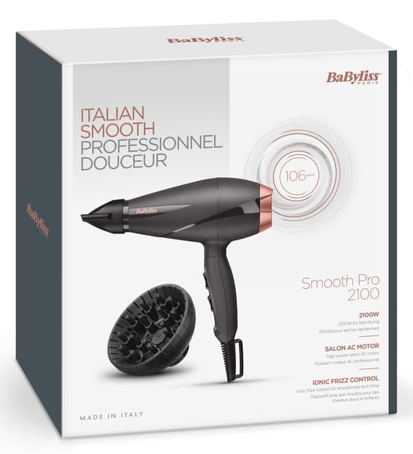 BaByliss 6709DE AC-motor PRO hårtørrer