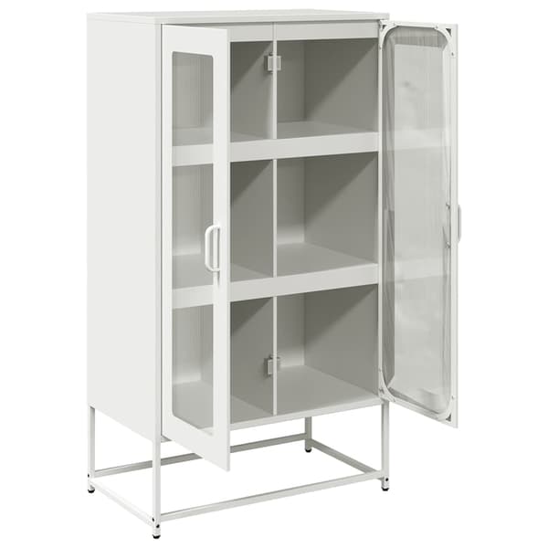 vidaXL kommode hvid 68x39x123 cm stål
