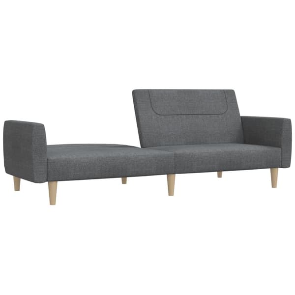 vidaXL 2-sits bäddsoffa, ljusgrå, klädd i tyg