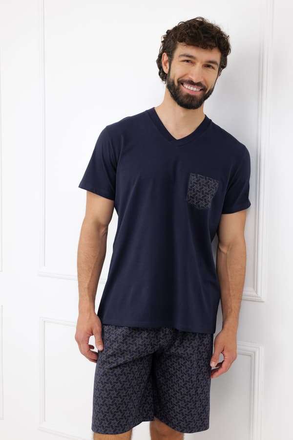 Diaz herrpyjamas kortärmad, korta byxor XL