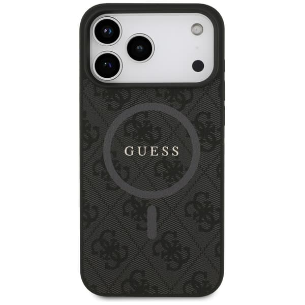 Guess 4G Ring Classic Logo MagSafe-etui til iPhone 17 Pro Max, sort