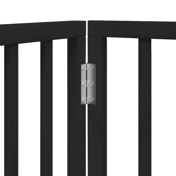 vidaXL foldbar hundegitter, 3 paneler, sort, 150 cm