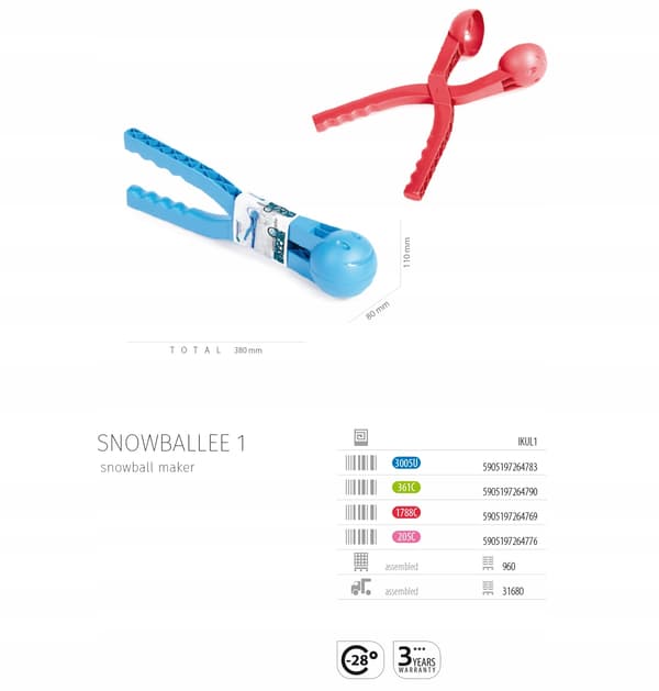 Lumipallokone SNOWBALLEE 1 | Vihreä