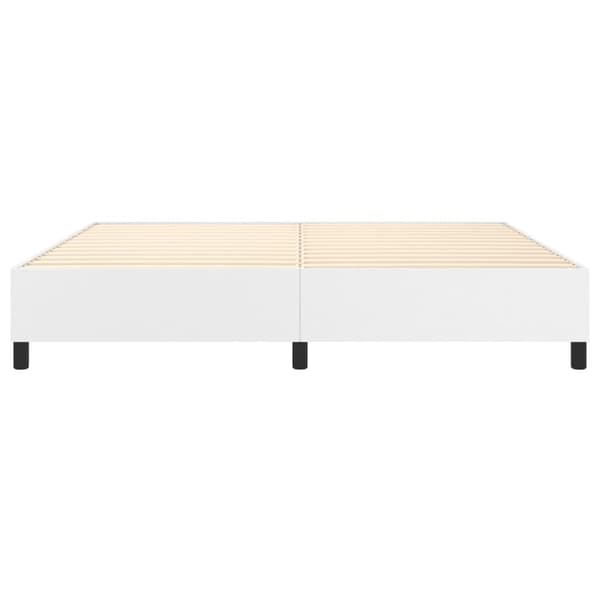vidaXL Sängram vit 200x200 cm konstläder