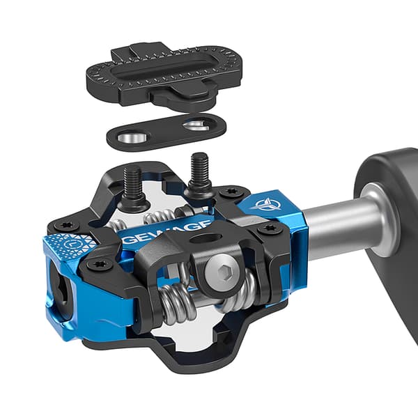 GEWAGE GE-152 Dobbeltsidede SPD Clipless Cykelpedaler med Klamper, Rød