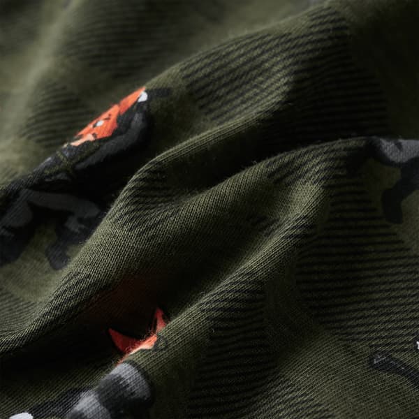 Barnpyjamas med lång ärm, khaki, 116