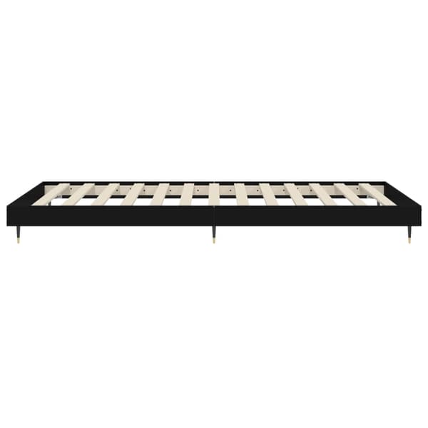 vidaXL sengestel sort 90x200 cm træbaseret materiale