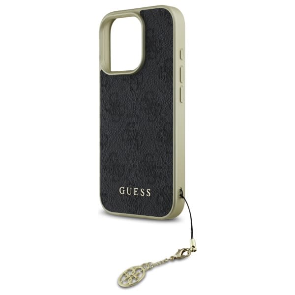 Guess 4G Charms Collection cover til iPhone 16 Pro Max, sort