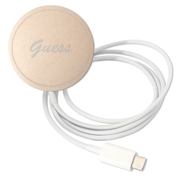 Guess Marble MagSafe-etui + opladersæt til iPhone 14 Plus, sort