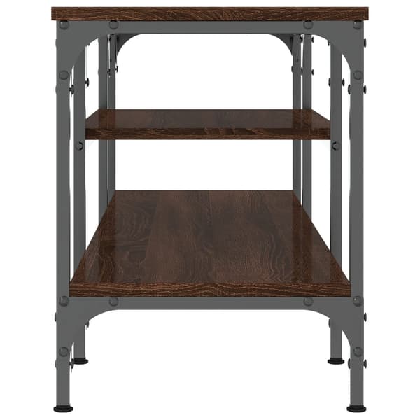 vidaXL TV-bord brunt egetræ 121x35x45 cm
