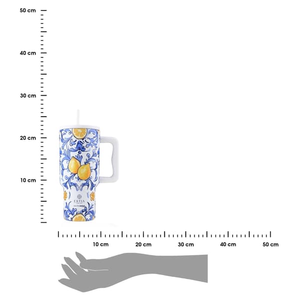 Amalfikusten 900 ml termosmugg med sugrör