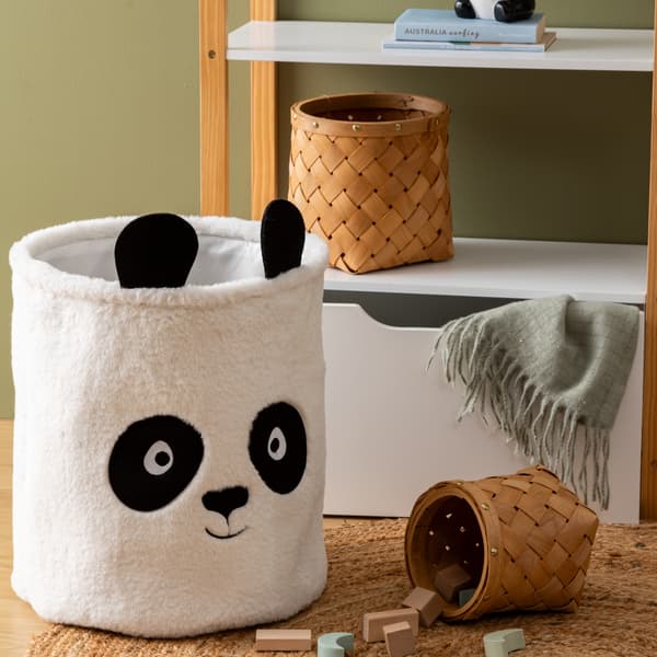 Legetøjskasse 40 cm hvid Panda
