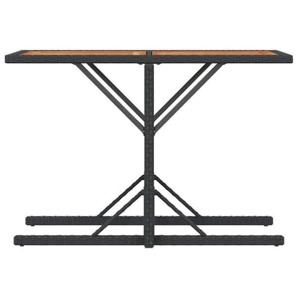 vidaXL 3-delt bistrosæt med hynder, sort, polyrattan