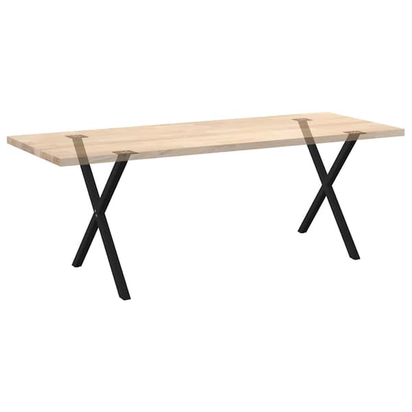 vidaXL spisebordsben, 2 stk., sort, 80x(72-73) cm, stål