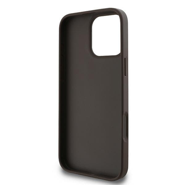 Guess 4G stort logo-cover til iPhone 16 Pro, brun