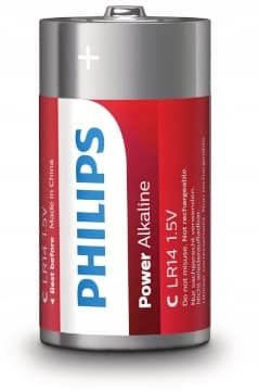 Philips Power Alkaline C-batterier x 2 stk.