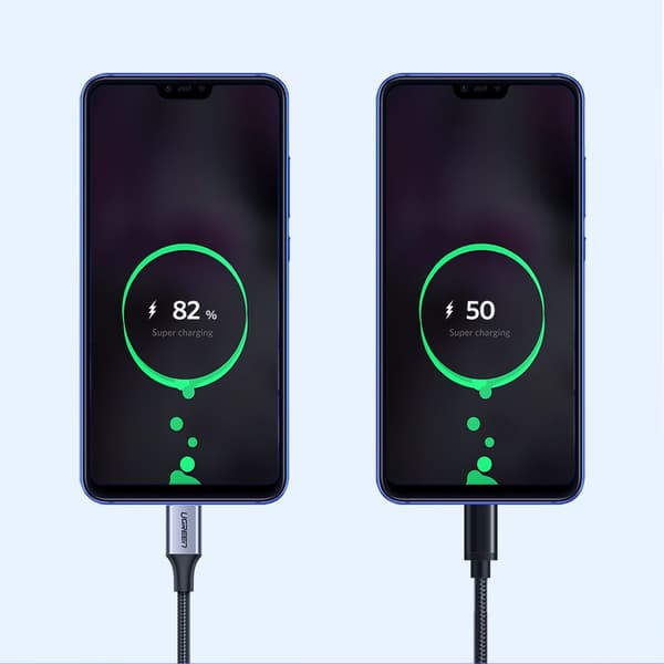 Kabel USB - USB-C QC 3.0 3A 1m grå