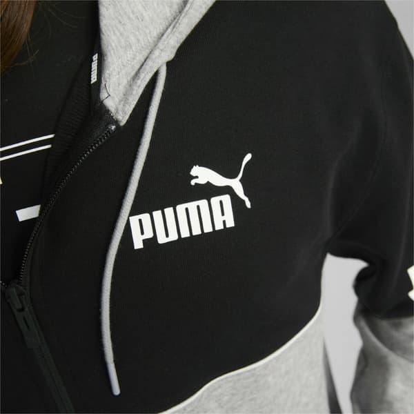 Puma Power Full-Zip Hættetrøje Grå [849842 04] rS