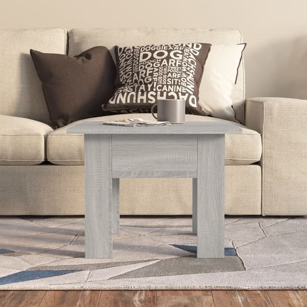 vidaXL sofabord, grå Sonoma-eg, 55x55x42 cm, spånplade
