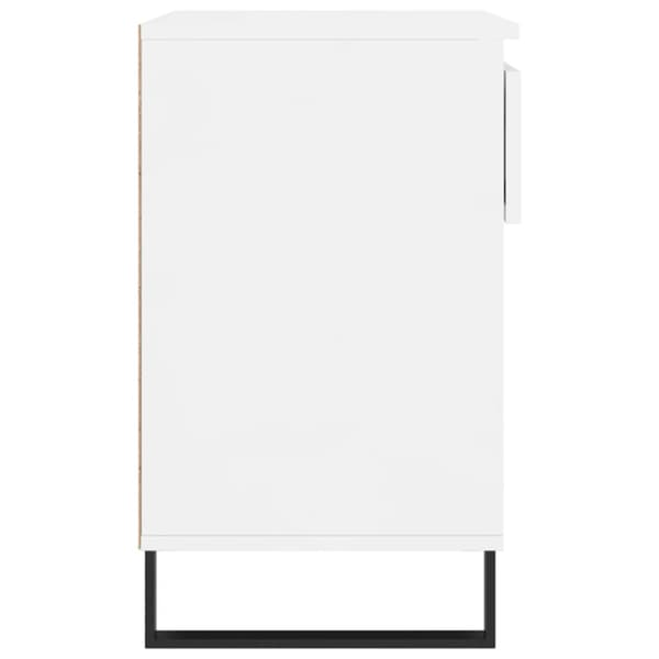 vidaXL Skoskåp högglans vit 70x36x60 cm