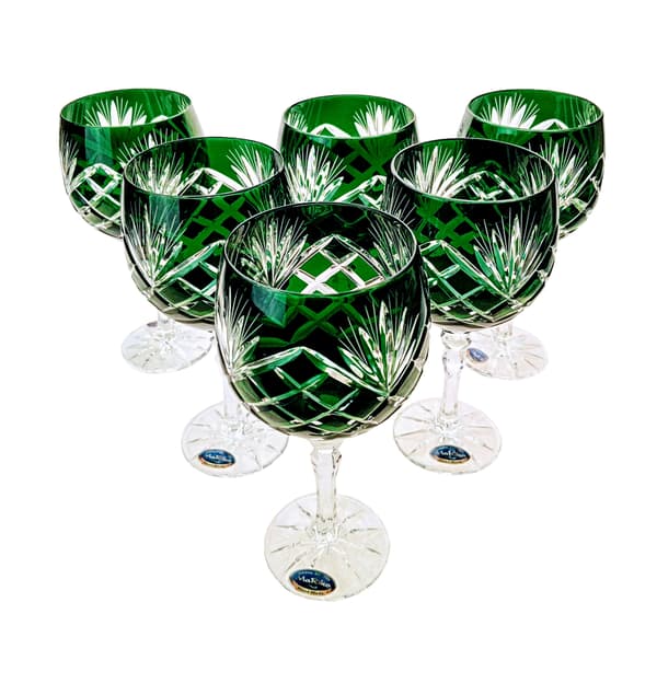 Smaragdkrystalvinglas 280 ml Ananas