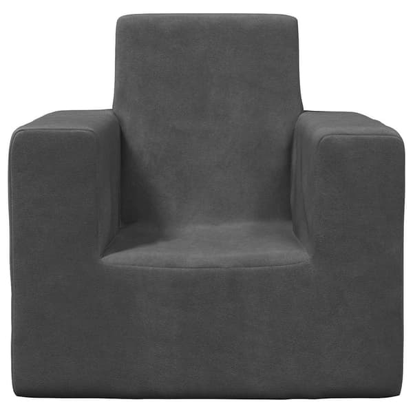 vidaXL børnesofa, antracit, blød plys