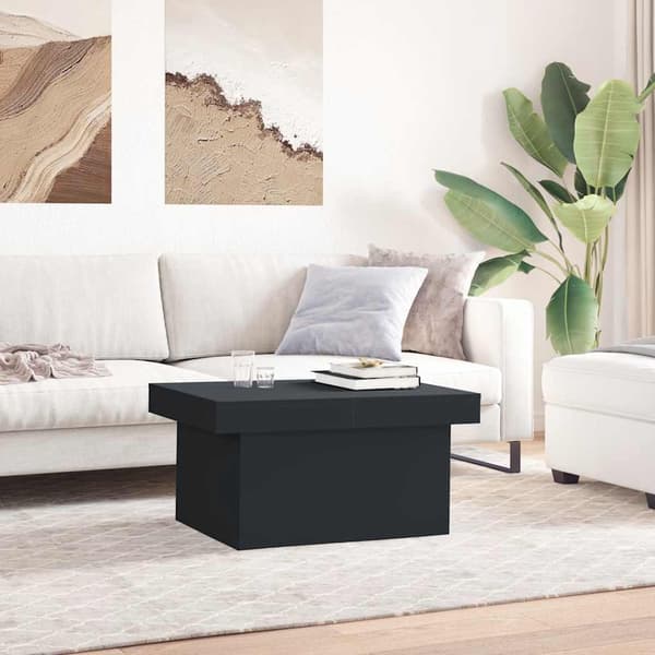 vidaXL sofabord, sort, 100x55x40 cm, træbaseret materiale