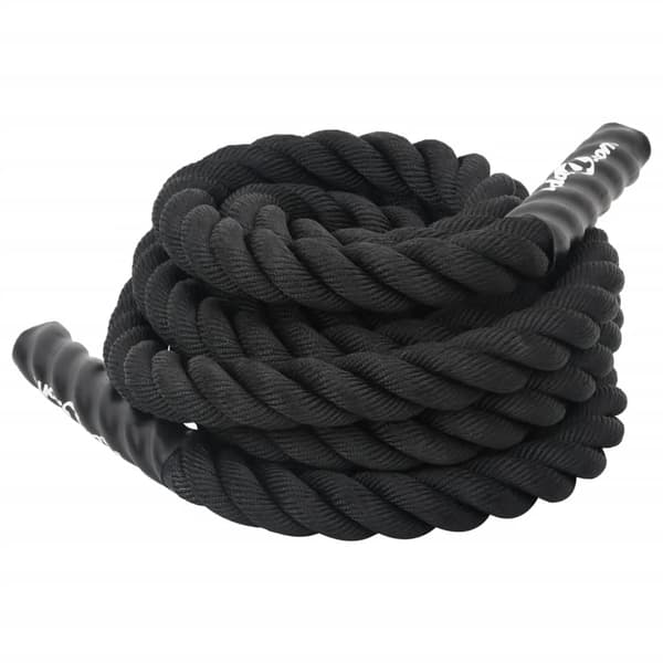vidaXL Träningsrep, Svart, 6 m, 4,5 kg, Polyester