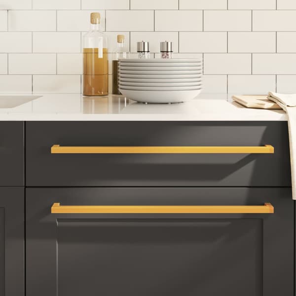 vidaXL skabsgreb, 10 stk., guld, 480 mm, rustfrit stål