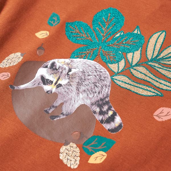 Børne langærmet T-shirt, cognac 140