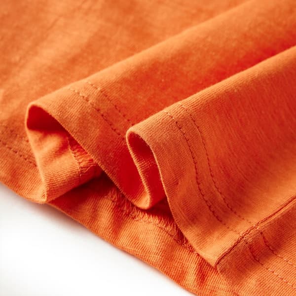 Barn långärmad T-shirt, mörkorange, 116
