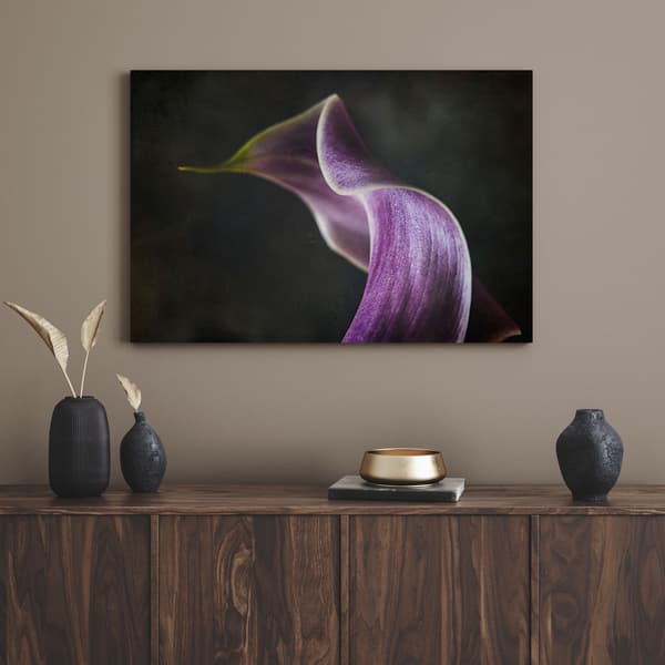 Canvastavla Blomma lila kronblad 100x80 cm