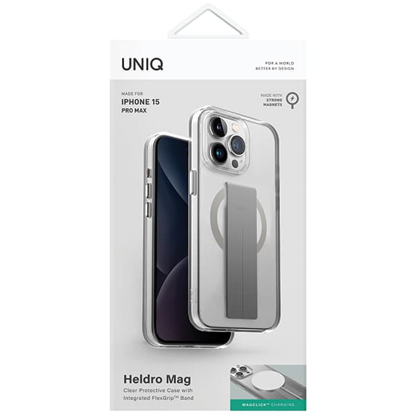 UNIQ Heldro Mag-etui til MagSafe til iPhone 15 Pro Max, klar