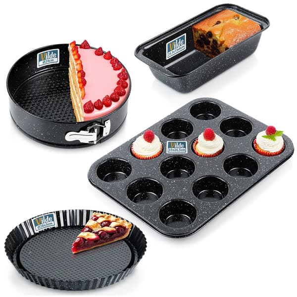 Bageformsæt brød muffin tærte kage 4 stk.
