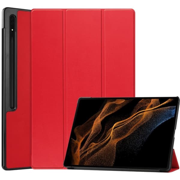 Fodral till Samsung Galaxy Tab S9 Ultra, Smartcase, röd