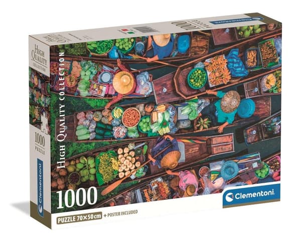 Puzzle 1000 Thaimaan kelluvat markkinat