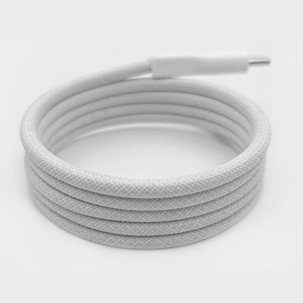 USB-C 60W Magnetisk Kabel USB 1m - Hvid