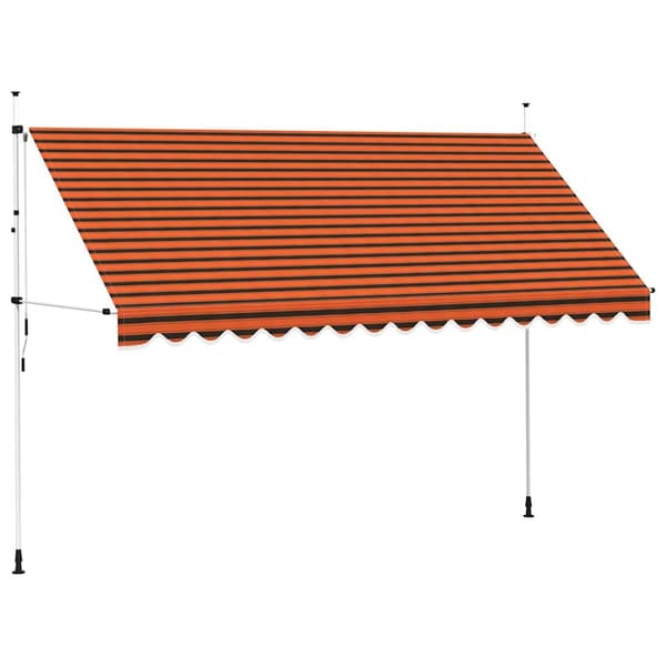 vidaXL Manuell utdragbar markis 400 cm orangebrun